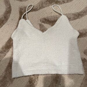 Garage Cream Textured fuzzy Camisole